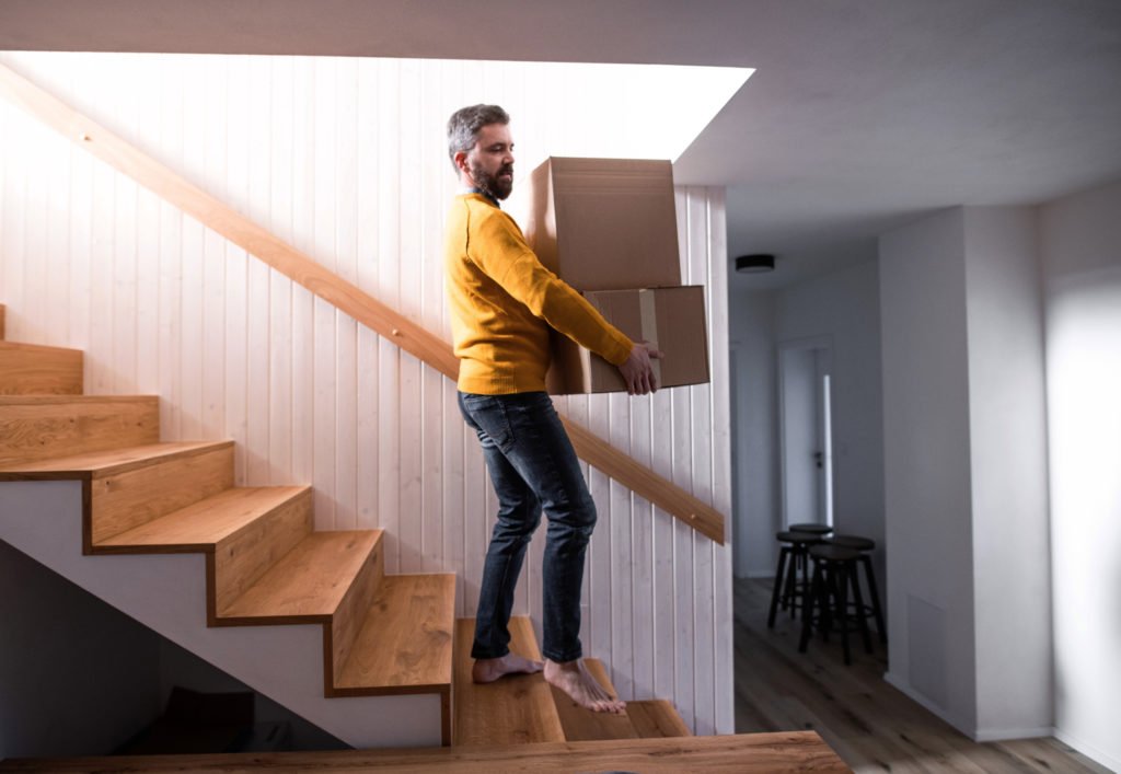 Man moves into new home after a divorce